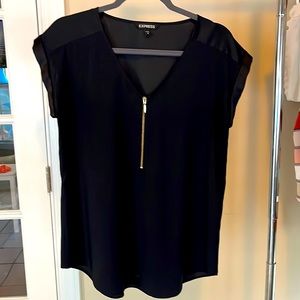 Express size medium black womans dress top